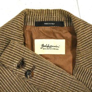38R Baldessarini Cotton Brown Striped BLAZER